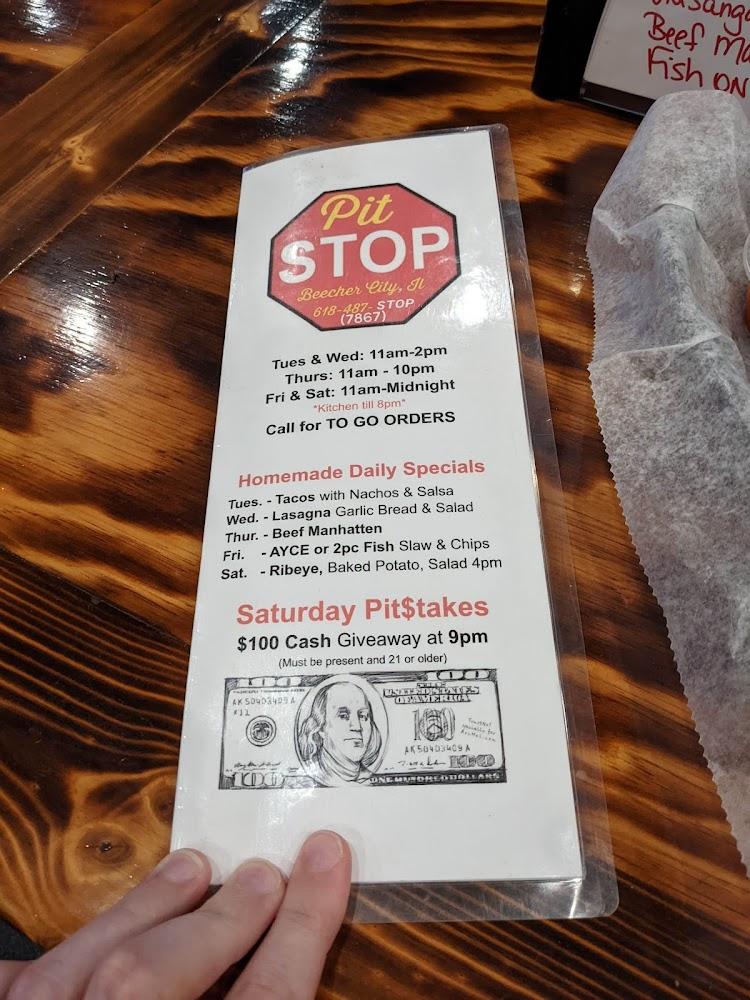Beecher City Pitstop Menu image 2
